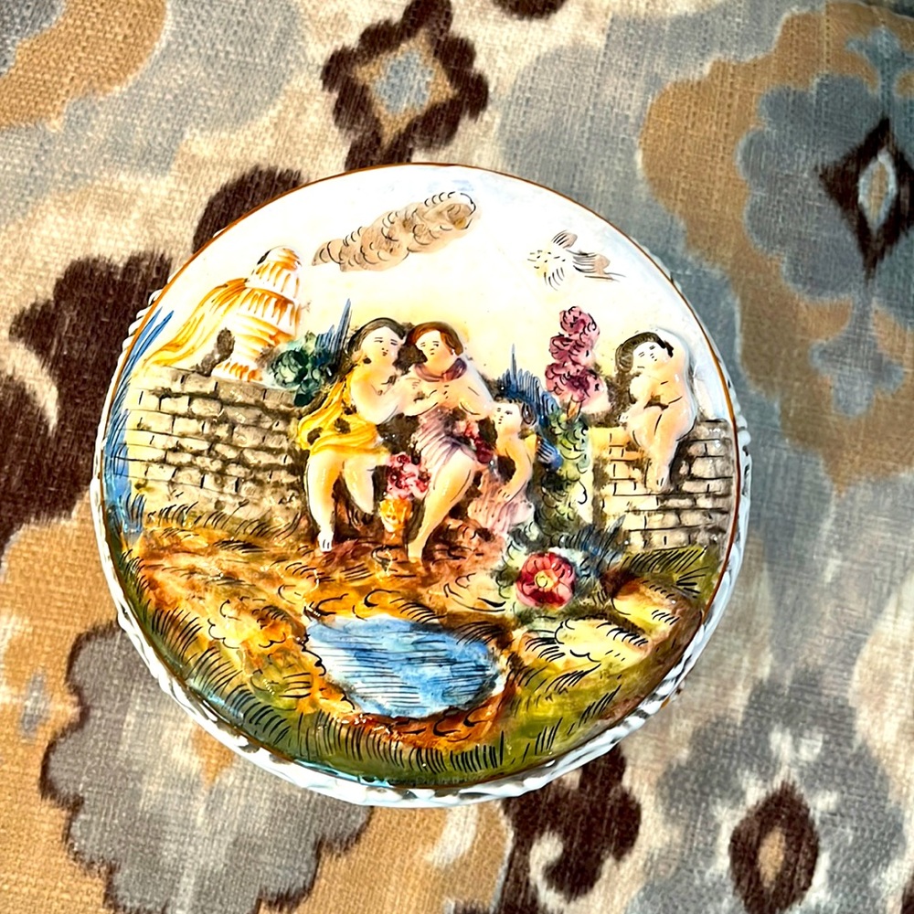 Vintage Capodimonte dish